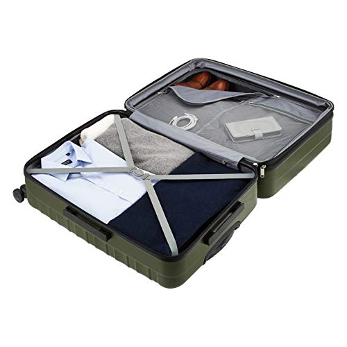 AmazonBasics - Maleta de alta calidad, rígida y sólida, 78 cm - Verde
