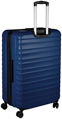 AmazonBasics - Maleta de viaje rígidaa giratoria - Juego de 3 piezas ( 55 cm, 68 cm, 78 cm), Azul marino