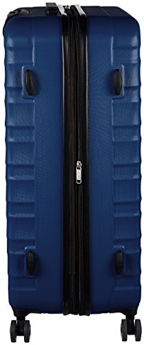 AmazonBasics - Maleta de viaje rígidaa giratoria - Juego de 3 piezas ( 55 cm, 68 cm, 78 cm), Azul marino