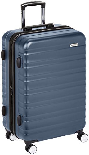 AmazonBasics - Maleta rígida de alta calidad, con ruedas y cerradura TSA incorporada - 78 cm, Azul marino