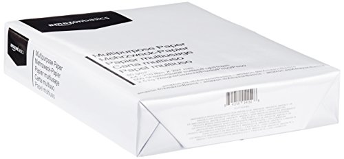 AmazonBasics Papel multiusos para impresora A4 80gsm, 1 paquete, 500 hojas, blanco