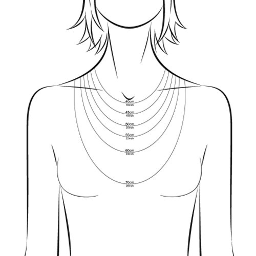 Amberta® Joyería - Collar - Fina Plata De Ley 925 - Diamante Corte - Cadena de Belcher - 1.3 mm - 40 45 50 55 60 70 cm (70cm)