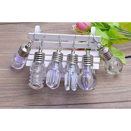 Amosfun Bombilla LED Que Ilumina los Pendientes de la Bombilla para la Fiesta de Carnaval favorece los Regalos para niñas 1 par