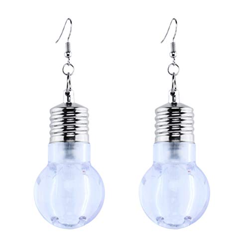 Amosfun Bombilla LED Que Ilumina los Pendientes de la Bombilla para la Fiesta de Carnaval favorece los Regalos para niñas 1 par