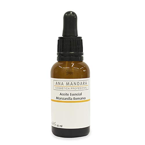ANA MANDARA – Aceite Esencial de MANZANILLA ROMANA - 30ml – Cuentagotas | Aromaterapia | Perfume natural | Purificador | Masajes Corporales