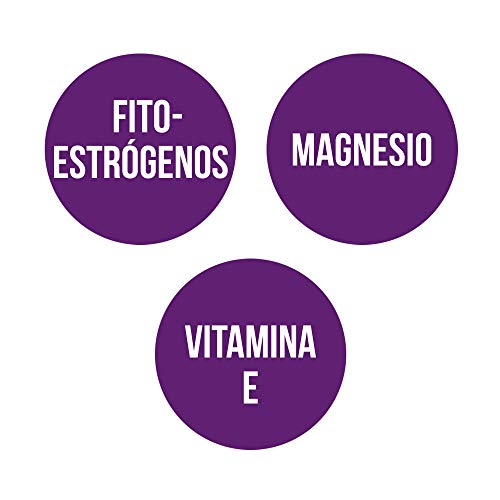 Ana Maria Lajusticia - Isoflavonas con magnesio + VIT E – 30 cápsulas. Reduce los síntomas de la menopausia. Apto para veganos. Envase para 30 días de tratamiento.