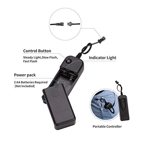 AnanBros Mascara LED Halloween, la Purga Mascara LED, Halloween Purge Mask 3 Modos de Iluminación, Brilla en la Oscuridad Mascara la Purga LED para Fiestas de Disfraces Cosplay Carnaval - Rojo