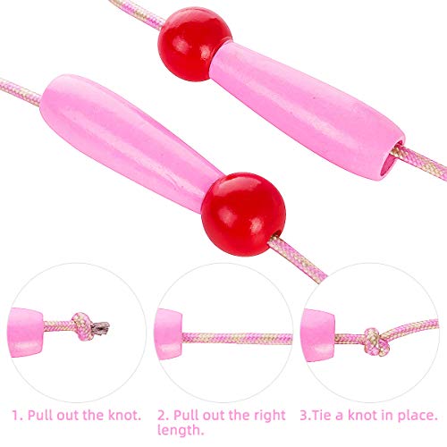 ANBET Cuerda de Saltar de Madera para niños Equipo de Deportes para Estudiantes de Cuerda de Saltar para Juegos Divertidos, quemagrasas, condición física (2.8M / 9.2 pies