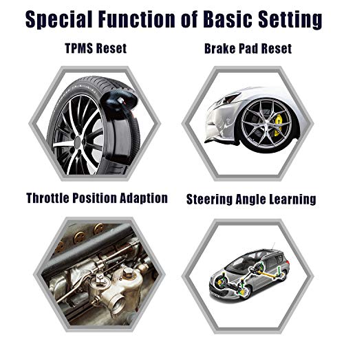 ANCEL VD700Pro Lector de Códigos OBD2 Escáner de Todo el Sistema con 8 Características Especiales para Vehículos VAG OBD Cambio de Aceite TPMS EPB TPS Codificación del Inyector SAS DPF Regeneración