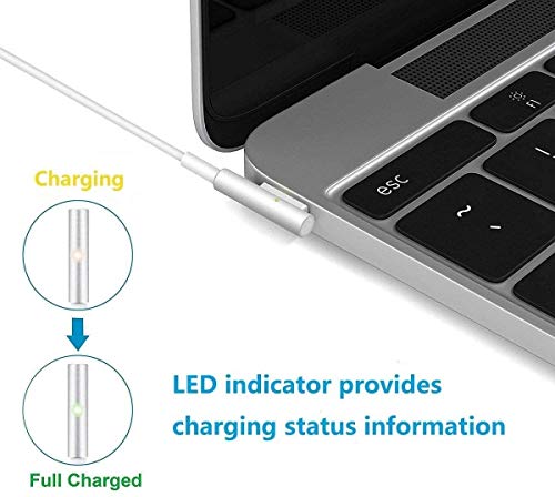 AndMore Cargador Compatible con MacBook Pro, Cargador MacBook 60W 1 Forma de L Adaptador de Corriente (para MacBooks Macbook Pro 11" & 13" Pulgadas, Antes de Mediados de 2012 2011 2010 2009)