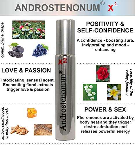 ANDROSTENONUM X2 100% Feromona para hombres 8ml roll-on Regalo de feromonas humanas para él atraer a las mujeres afrodisíacas moléculas extra fuertes