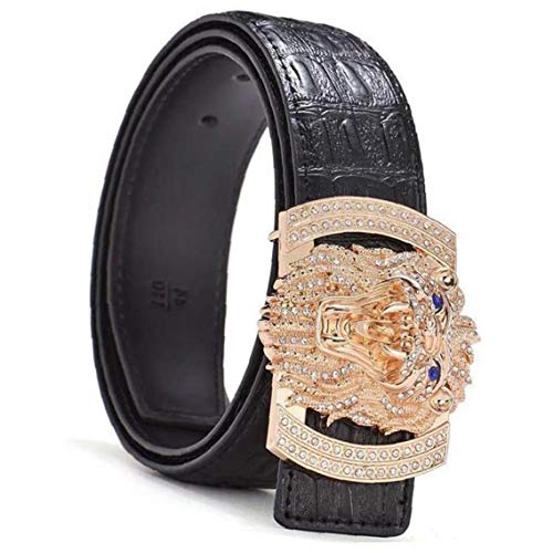 Angoter El Hombre De La Correa Cinturones Famosos Hombres del Cuero Genuino De La Correa De Cintura De La Boda León Cocodrilo 120cm