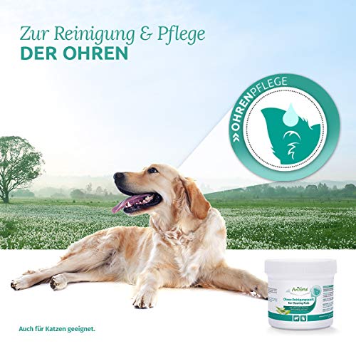 AniForte Ear Cleaning Pads Perros y Gatos (100 Unidades) - toallitas limpiadoras Extra Suaves, toallitas húmedas para la higiene de los oídos, Cuidado Suave de los oídos