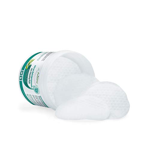 AniForte Ear Cleaning Pads Perros y Gatos (100 Unidades) - toallitas limpiadoras Extra Suaves, toallitas húmedas para la higiene de los oídos, Cuidado Suave de los oídos