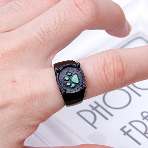 Anillo de gato negro con diseño de mariquita milagrosa para cosplay