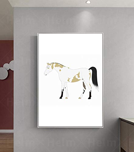 Animal Horse Modern Canvas Wall Art Decoración para el hogar Gift Art 50x70cmSin Marco