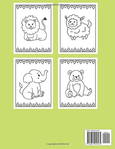 Animali colorazione bambini piccoli 1 anno: Libro da colorare Girls & Boys | +50 motivi di animali per bambini - da 1 anno in poi - grande formato | Impara a colorare per i più piccoli.