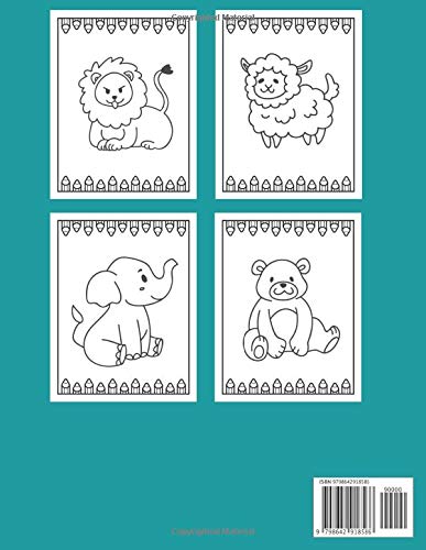 Animali da colorare Per bambini da 12- 18 mesi: Libro da disegno Girls & Boys | +50 motivi di animali per bambini - da 1 anno in poi - grande formato | Impara a colorare per i più piccoli.