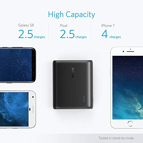 Anker PowerCore 13000mAh USB C Entrada Power bank con 2 puertos USB, PowerIQ y tecnología VoltageBoost para Galaxy S8, S8 +, la nueva MacBook, Google Pixel, Nexus 5X / 6P, HTC 10 y más