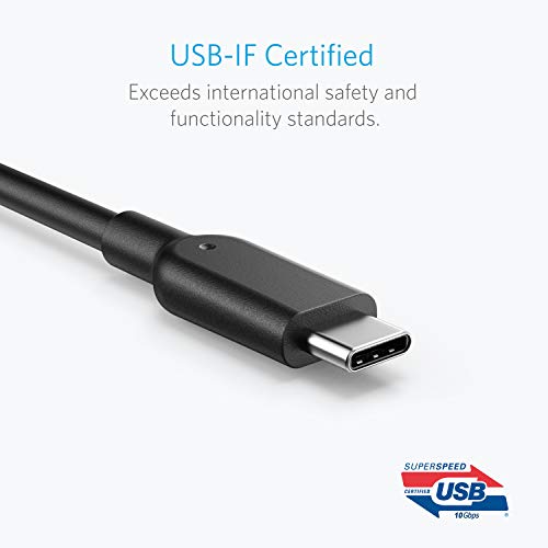 Anker Powerline II USB-C to USB 3.1 - Cable USB (0,9 m, USB C, USB A, 3.1 (3.1 Gen 2), 10000 Mbit/s, Negro)
