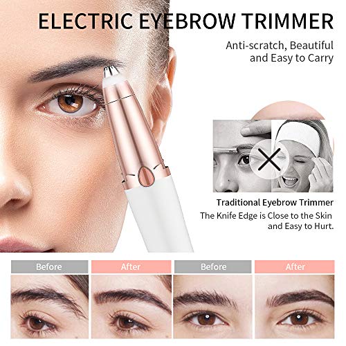 ANLAN Afeitadora de Cejas Eléctrica Eyebrow Trimmer Cejas Recortador Flawless Depilador de Cejas para Mujer