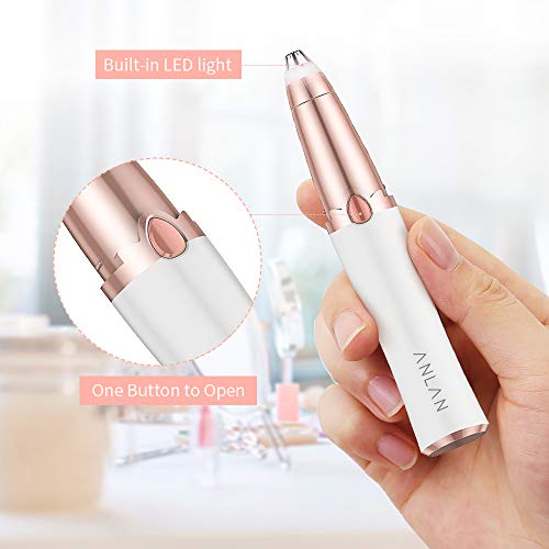 ANLAN Afeitadora de Cejas Eléctrica Eyebrow Trimmer Cejas Recortador Flawless Depilador de Cejas para Mujer