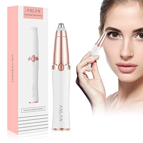 ANLAN Afeitadora de Cejas Eléctrica Eyebrow Trimmer Cejas Recortador Flawless Depilador de Cejas para Mujer