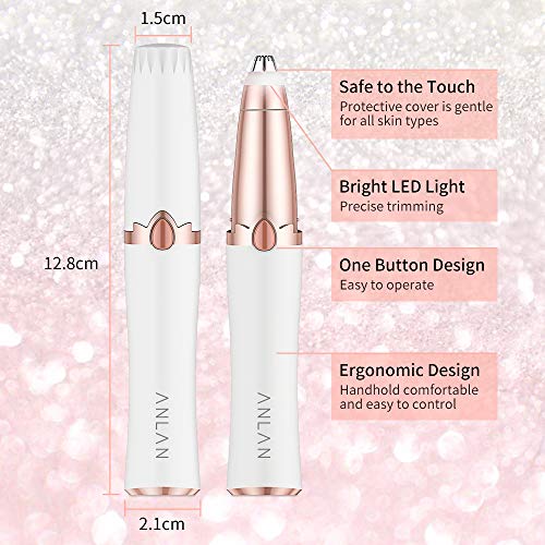ANLAN Afeitadora de Cejas Eléctrica Eyebrow Trimmer Cejas Recortador Flawless Depilador de Cejas para Mujer