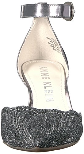 Anne Klein - Findaway Zapatos de tacón con Tira al Tobillo Mujer, Plateado (Plateado (Silver Synthetic)), 6 M US