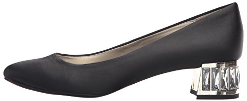 Anne Klein Mujeres Haedyn Punta Redondeada Zapatilla Clasica Escarpín, Black Fabric, Talla 6.5