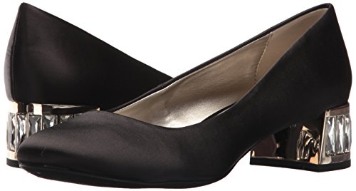Anne Klein Mujeres Haedyn Punta Redondeada Zapatilla Clasica Escarpín, Black Fabric, Talla 6.5
