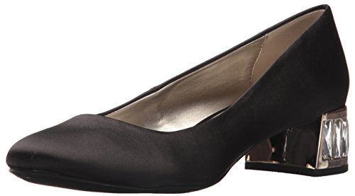 Anne Klein Mujeres Haedyn Punta Redondeada Zapatilla Clasica Escarpín, Black Fabric, Talla 6.5