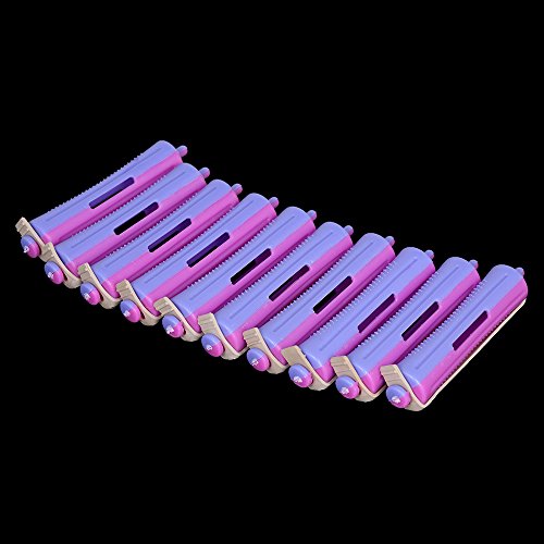 Anself 12pcs Rulo Rizador Rodillo de Giro de Pelo con Bandas de Goma