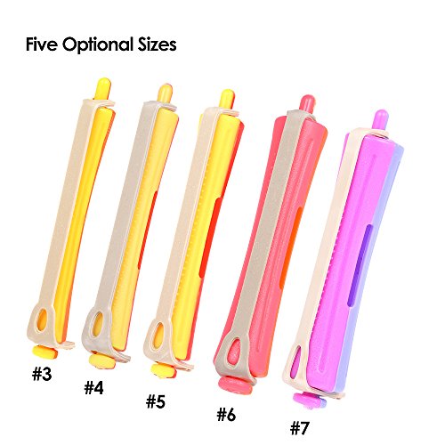 Anself 12pcs Rulo Rizador Rodillo de Giro de Pelo con Bandas de Goma