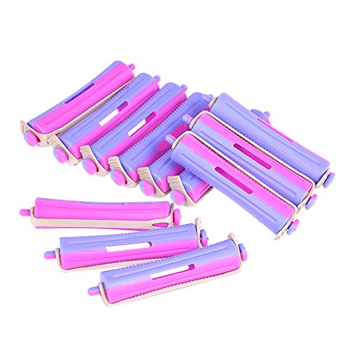 Anself 12pcs Rulo Rizador Rodillo de Giro de Pelo con Bandas de Goma