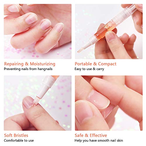 Anself Aceite para Cuticulas 15pcs para Cuidado de Uñas para Esmalte para Quitar Callos