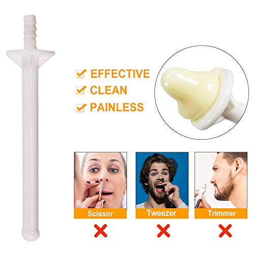 Anself Kit de Cera de Nariz para Hombres y Mujeres, Cera de Depilación con 50 Palos Aplicadores, para Depilación de Nariz, Pelo, Cara, Cejas, Indolora y Segura