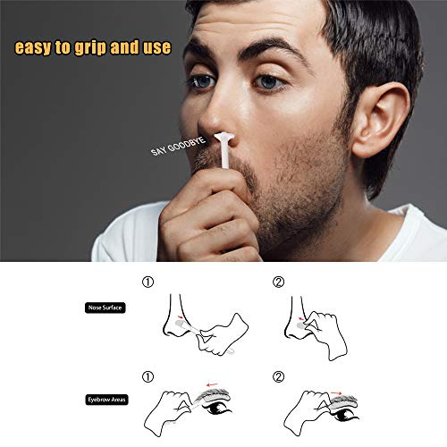 Anself Kit de Cera de Nariz para Hombres y Mujeres, Cera de Depilación con 50 Palos Aplicadores, para Depilación de Nariz, Pelo, Cara, Cejas, Indolora y Segura