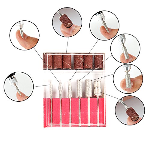 Anself Torno Taladro Lima Pulidor Eléctrico de Uñas (Blanco)