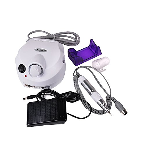 Anself Torno Taladro Lima Pulidor Eléctrico de Uñas (Blanco)