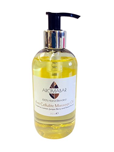 Anti Cellulite Aceite De Masaje 250ml Dispensador De Bomba con Pomelo Limón Enebro Hinojo aceites esenciales puros
