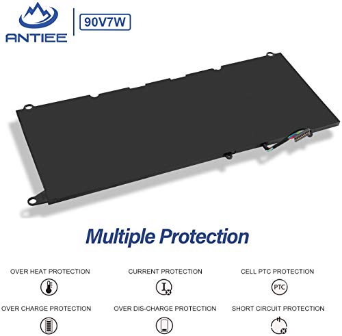 ANTIEE 56Wh 90V7W Laptop Battery Batería para Dell XPS13 XPS 13 9343 9350 XPS13-9350-D1608 XPS13-9350 13D-9343-3708 Ultrabook P54G P54G001 P54G002 5K9CP DIN02 9OV7W 4-Cell 7.6V 7435mAh