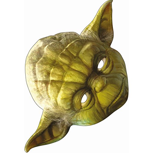 Antifaz de Papel Orden Jedi Máscara Original Star Wars Maestro Yoda Adulto Mascarilla Guerrero Padawan Disfraz de Cine El Despertar de la Fuerza Careta de Soldado Fiesta temática Ciencia ficción