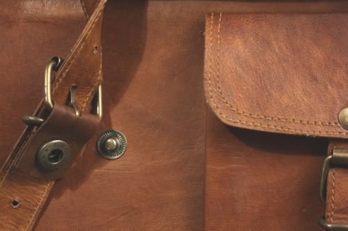 ANUENT Vintage maletín de Cuero de Cuero Suave Mensajero Satchel portátil (15 Pulgadas)