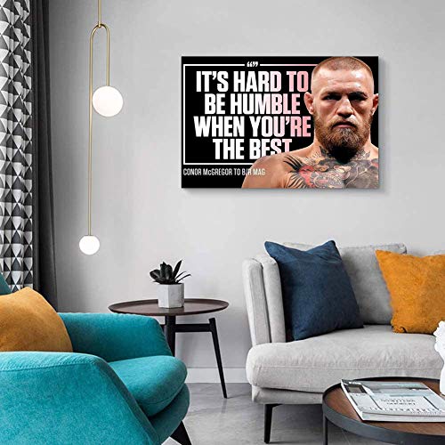 anzonto Pictures Arts Craft para decoración de la pared del hogar, regalo de Conor Mcgregor mejores citas de arte para sala de estar o dormitorio, 28 x 20 pulgadas