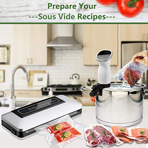 Aobosi Envasadora al Vacío, Máquina Selladora de Vacío para Alimentos Secos y Húmedos Preservación Sistema de Sellado Automático por Vacío,Luces Indicadoras LED Inteligentes，Función de Vacío Manual