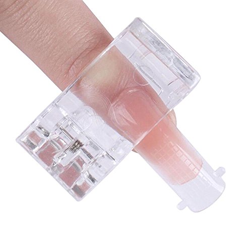 AOLVO Nuevo Kit de Gel de uñas Poly, Kit de Prueba de Gel de uñas Poly Que Incluye Puntas acrílicas, Clips, brocha, Lima, Gel de uñas y espátula, Kit de construcción de Gel de uñas Poly