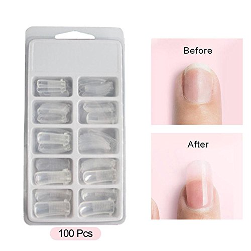 AOLVO Nuevo Kit de Gel de uñas Poly, Kit de Prueba de Gel de uñas Poly Que Incluye Puntas acrílicas, Clips, brocha, Lima, Gel de uñas y espátula, Kit de construcción de Gel de uñas Poly
