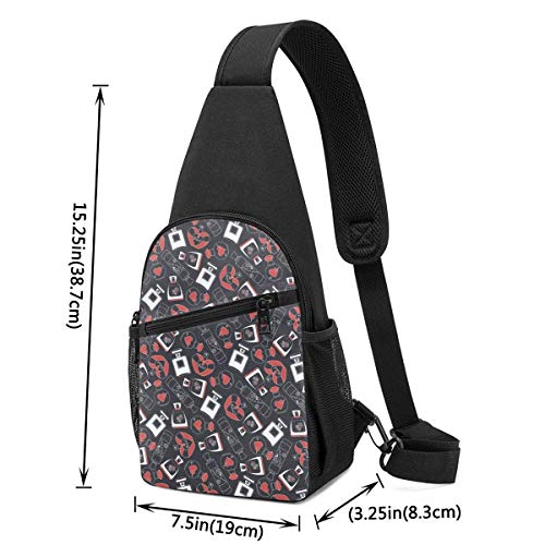 AOOEDM Bolsos de bandolera para adolescentes Mochila cruzada Perfumes Corazones Mochilas de hombro Mochilas multiusos para compras Resistencia a las arrugas Riñoneras de pecho