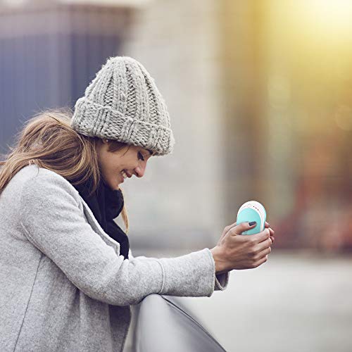 Aookey Calentador de Manos USB Recargable 5200mAh Powerbank Batería Externa Calienta Manos Electrico Reutilizable Calentamiento Rápido Calentadores de Bolsillo Cargador Móvil Portátil - Azul